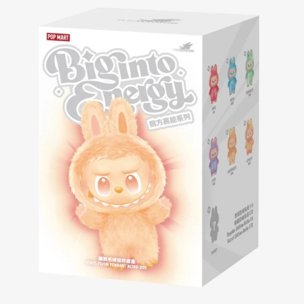Pop Mart The Monsters Big Into Energy Labubu Blind Box Plush Pendant Keychain